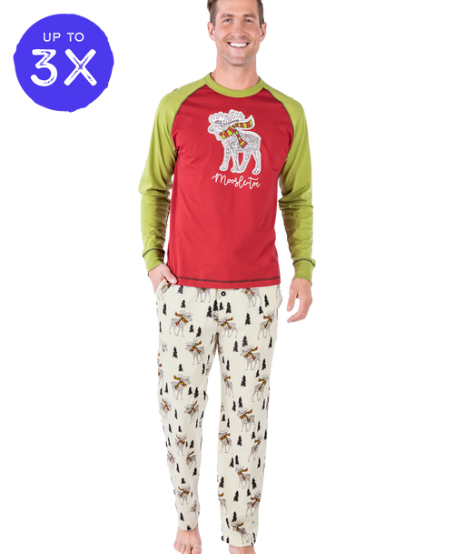 Moosletoe Men's Long Sleeve PJ Set