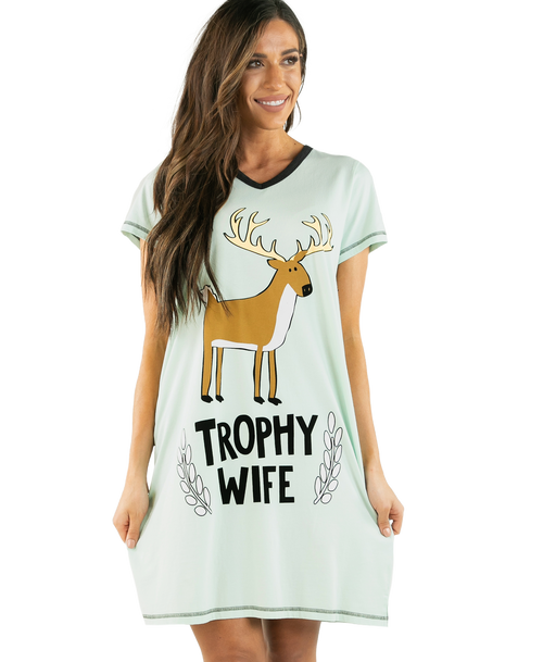  Trophy Wife V-Neck Nightshirt 