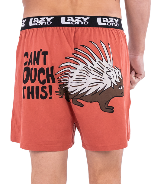  Can't Touch This Men's Funny Porcupine Boxer 