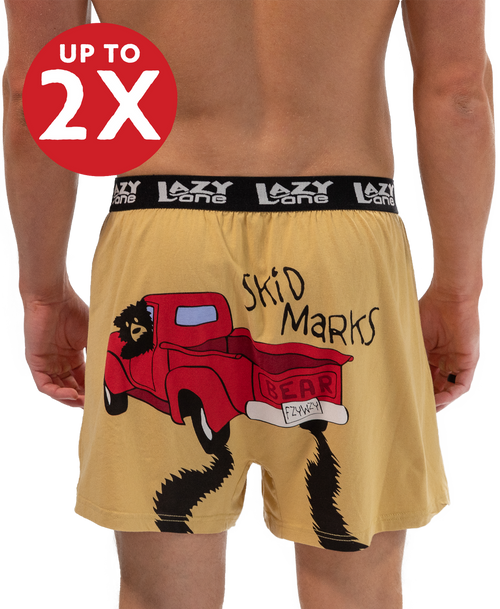  Skid Marks Men's Funny Boxer 