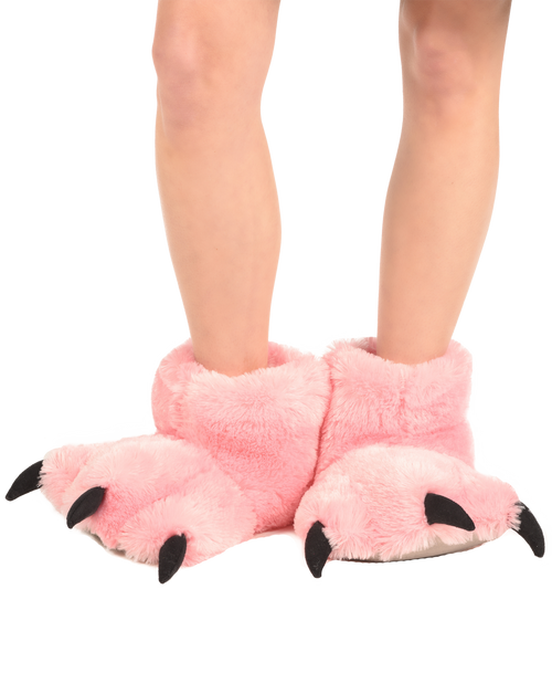 Pink Bear Kid Adult Paw Slipper Pink Bear Kid Adult Paw Slipper