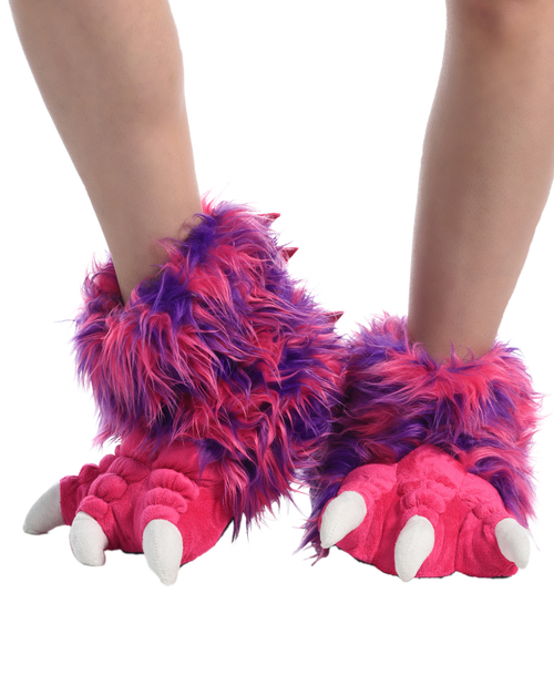 Pink Monster Kid and Adult Paw Slipper Pink Monster Kid and Adult Paw Slipper