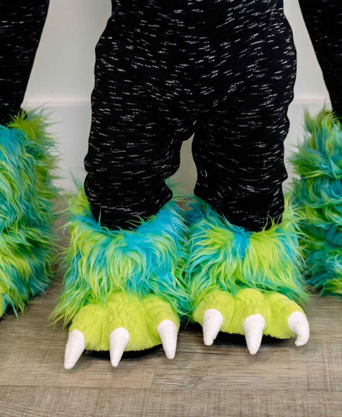Green Monster Kid and Adult Paw Slipper Green Monster Kid and Adult Paw Slipper