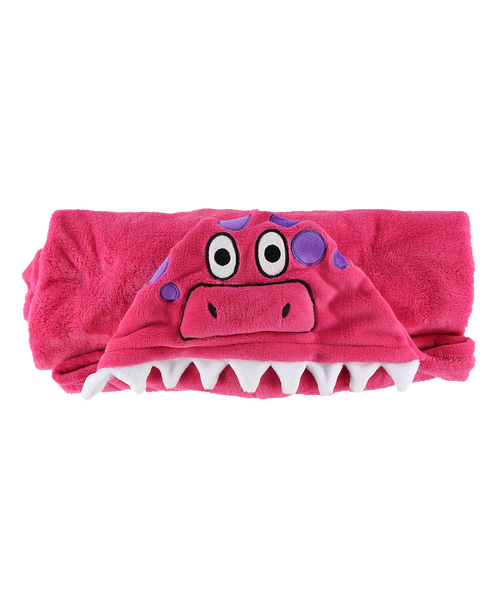 Pink Dinosaur Kid's Hooded Blanket