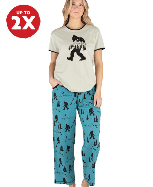  Mountain Bigfoot Women's Regular Fit PJ Set 