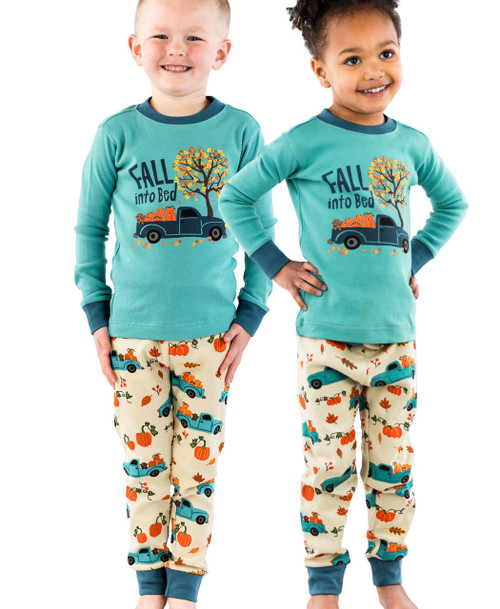  Fall Into Bed Kid's Long Sleeve PJ 