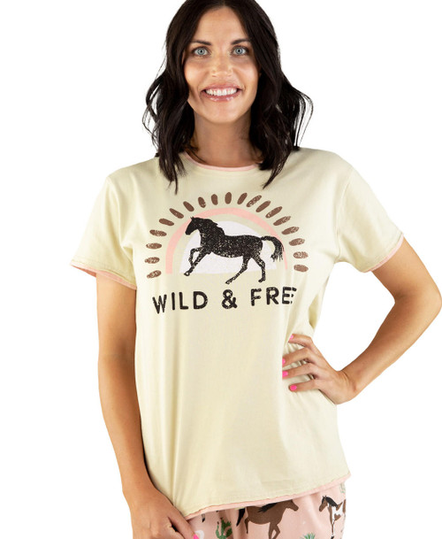  Wild & Free Women's Regular Fit PJ Tee 