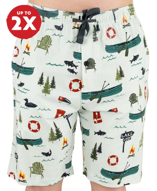  Lake It Easy Men's Pajama Shorts 