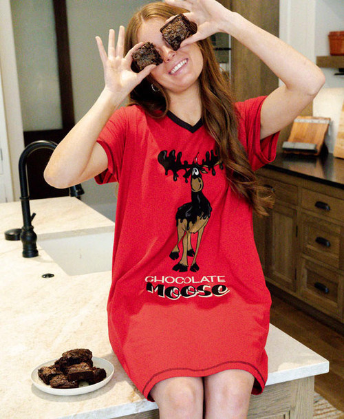  Chocolate Moose Women's V-neck Nightshirt 