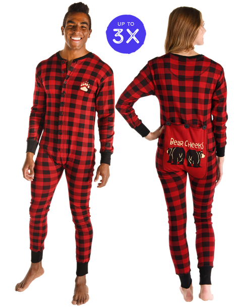 Christmas Pajamas Cute Bear Pjs Onesies for Adults