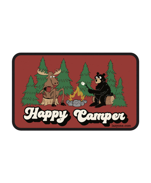  Happy Camper Moose and Bear LazyOne Sticker 