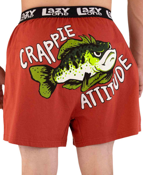  Crappie Attitude Men's Funny Fish Boxer 