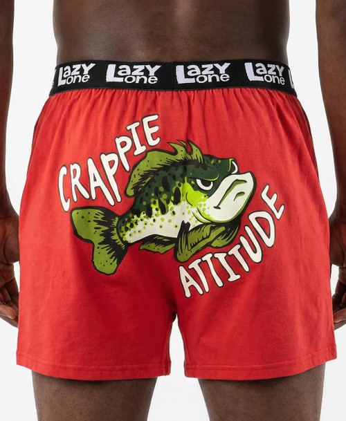  Crappie Attitude Men's Funny Fish Boxer 