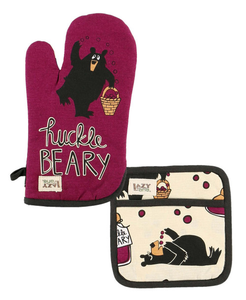  Huckle-beary Pot Holder and Oven Mitt Combo Pack 
