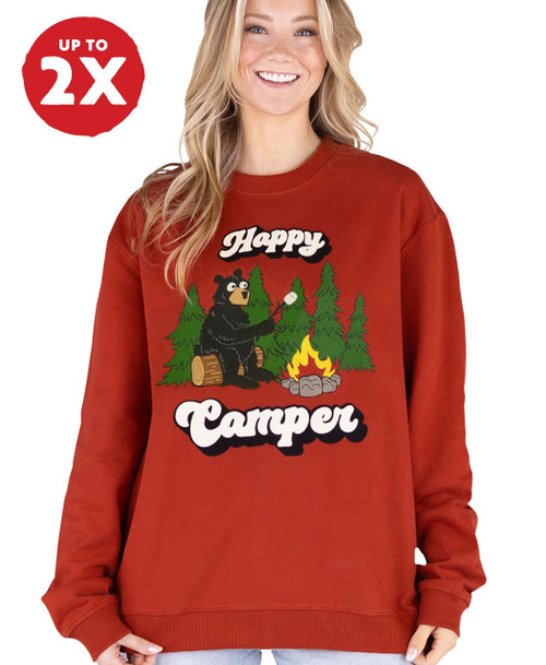  Happy Camper Bear Sweatshirt 