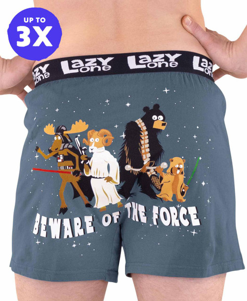  Beware of the Force Blue Men's Funny Boxer 