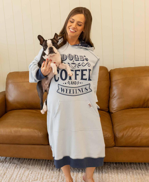  Dogs, Coffee, Weekends Sleep Hoodie 