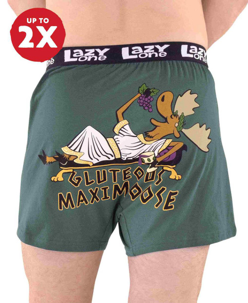  Gluteous Maximoose Grey Men's Funny Boxer 