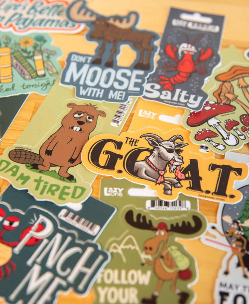  Dam Tired LazyOne Sticker 