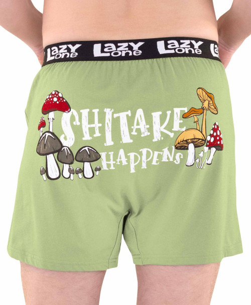  Shitake Happens Mushroom Men's Funny Boxer 