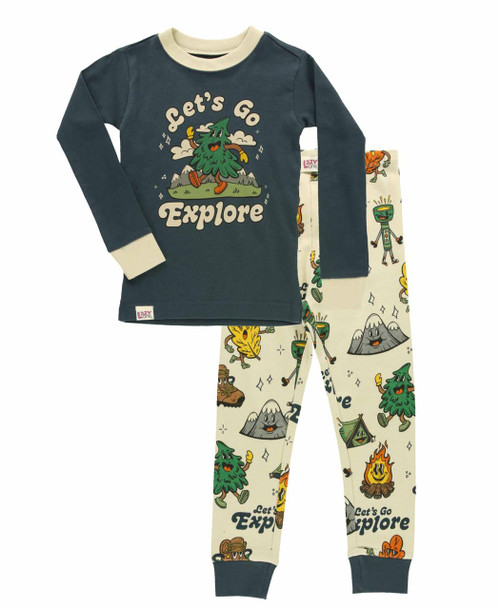 Vintage Camping Kid's Long Sleeve PJ's Vintage Camping Kid's Long Sleeve PJ's