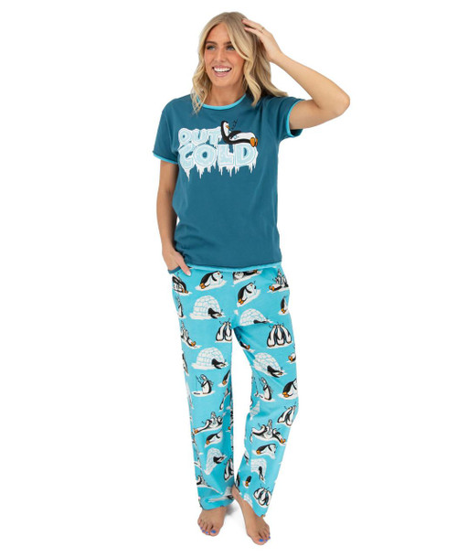  Out Cold Penguin Women's Regular Fit PJ Set 