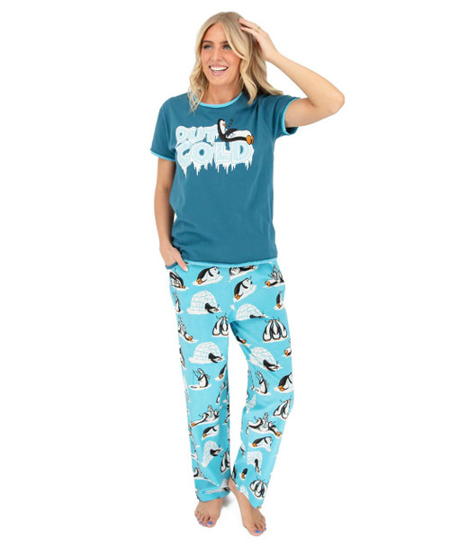  Out Cold Penguin Women's Regular Fit PJ Set 