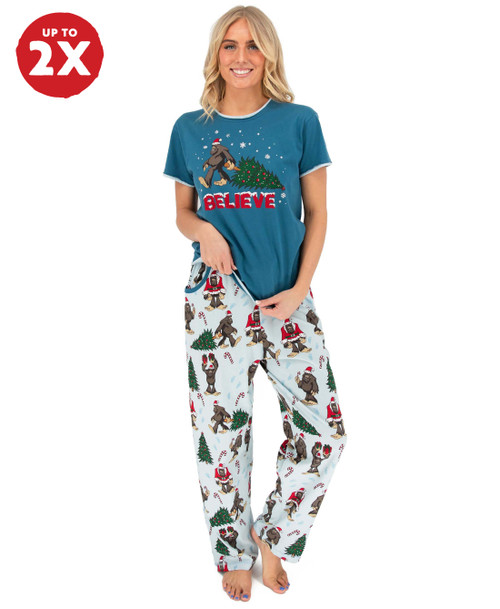 Christmas Bigfoot Women's Regular Fit PJ Set