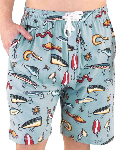  Fishing Lures Men's Pajama Shorts 