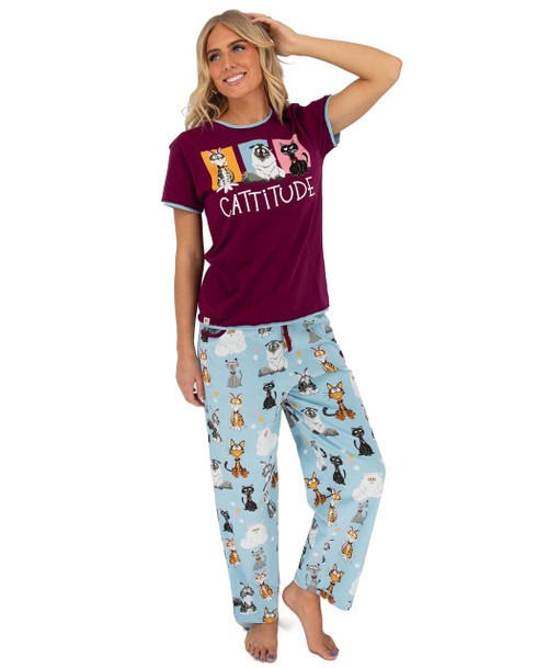  Cattitude Women's Regular Fit PJ Set 
