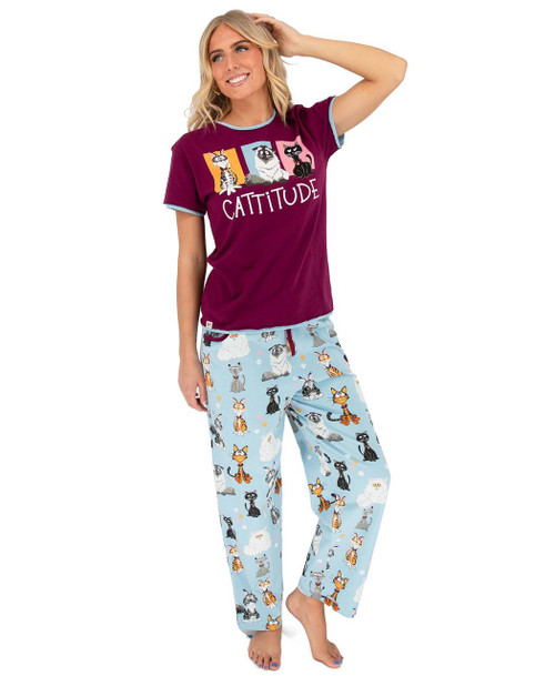  Cattitude Women's Regular Fit PJ Set 