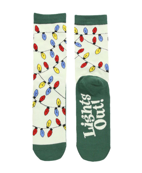  Lights Out Green Crew Sock 