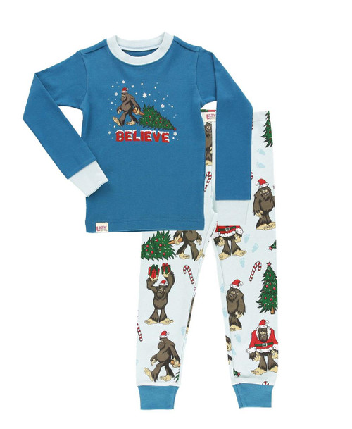 Christmas Bigfoot Kid's Long Sleeve PJ's Christmas Bigfoot Kid's Long Sleeve PJ's