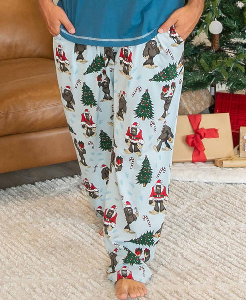  Christmas Bigfoot Men's PJ Pants 