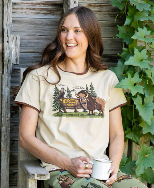  Yellowstone Women's Regular Fit PJ Tee 