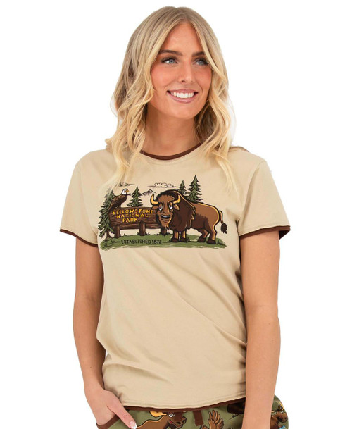  Yellowstone Women's Regular Fit PJ Tee 