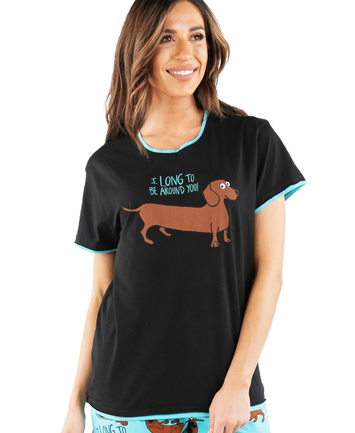  Long To Be Around You Women's Regular Fit Dog PJ Tee 