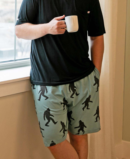  Bigfoot Blue Men's Pajama Shorts 