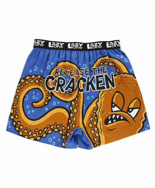  Release The Cracken Men's Octopus Blue Funny Boxer 