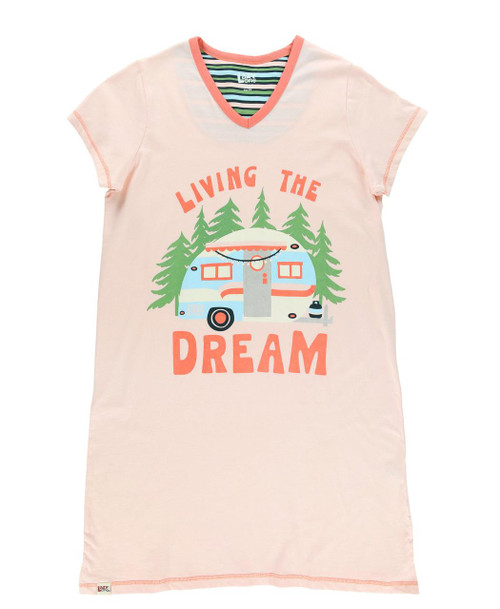  Living the Dream Women's V-Neck Nightshirt 