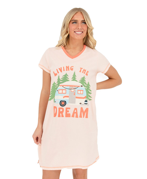 Living the Dream Women's V-Neck Nightshirt