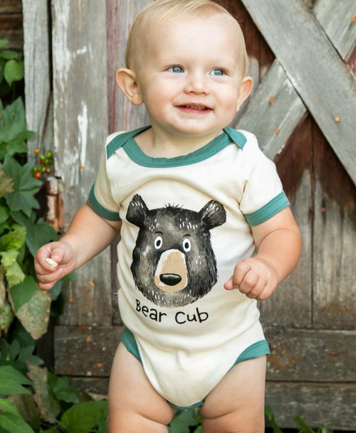  Bear Cub Infant Blue Creeper Onesie 