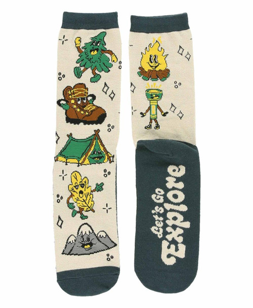  Vintage Camping Crew Sock 