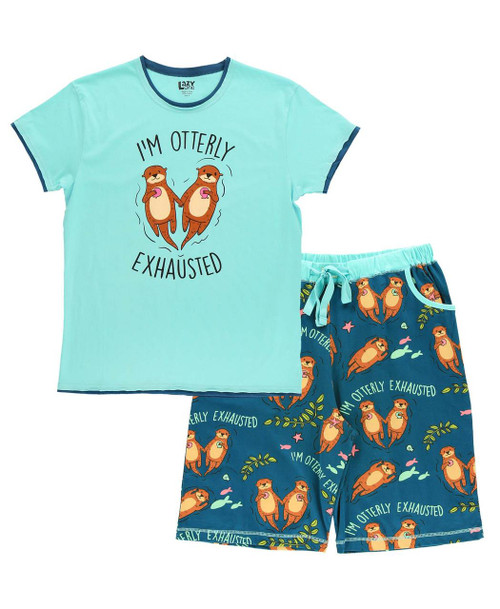  Otterly Exhausted Women's Bermuda Short & Tee Set 