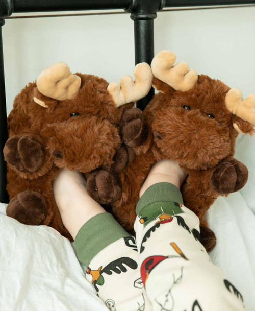  Cozy Moose Critter Slippers 