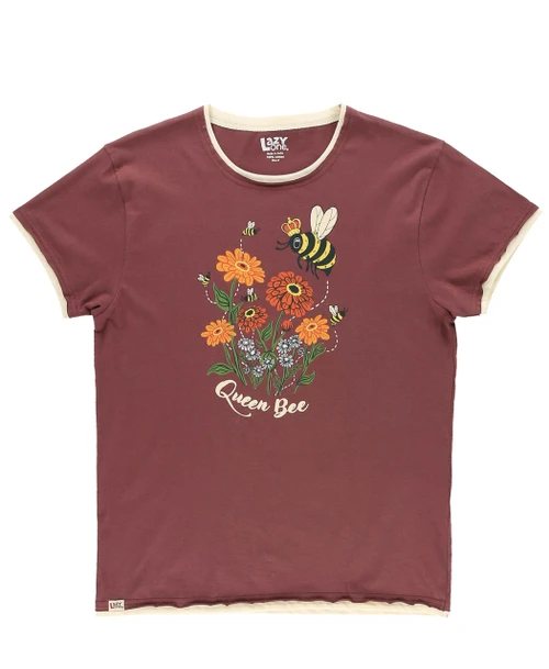  Queen Bee Purple Women's Regular Fit PJ Tee 