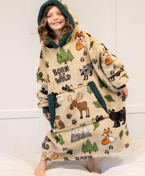  Born to Be Wild Kid Blanket Hoodie 