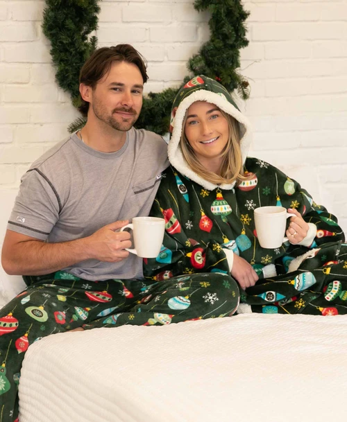 Ornament Blanket Hoodie – Oversized Wearable Blanket