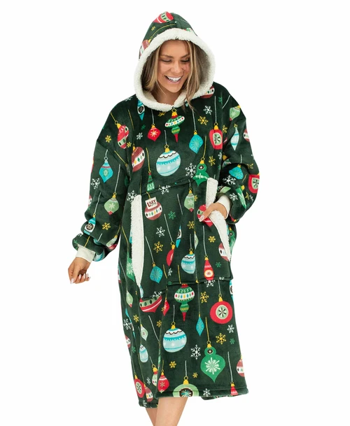 Ornament Blanket Hoodie – Oversized Wearable Blanket
