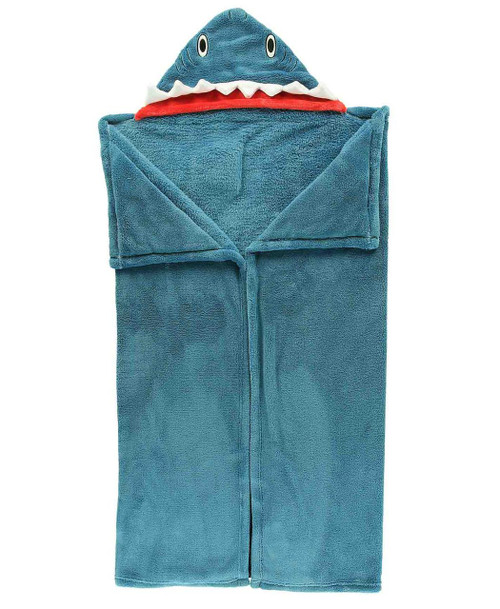  Hooded Fleece Wearable Blanket for Kids - Shark 